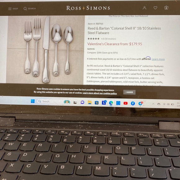 Reed & Barton 18/10 colonial shell pattern heavy stainless. Quality flatware - Picture 7 of 7